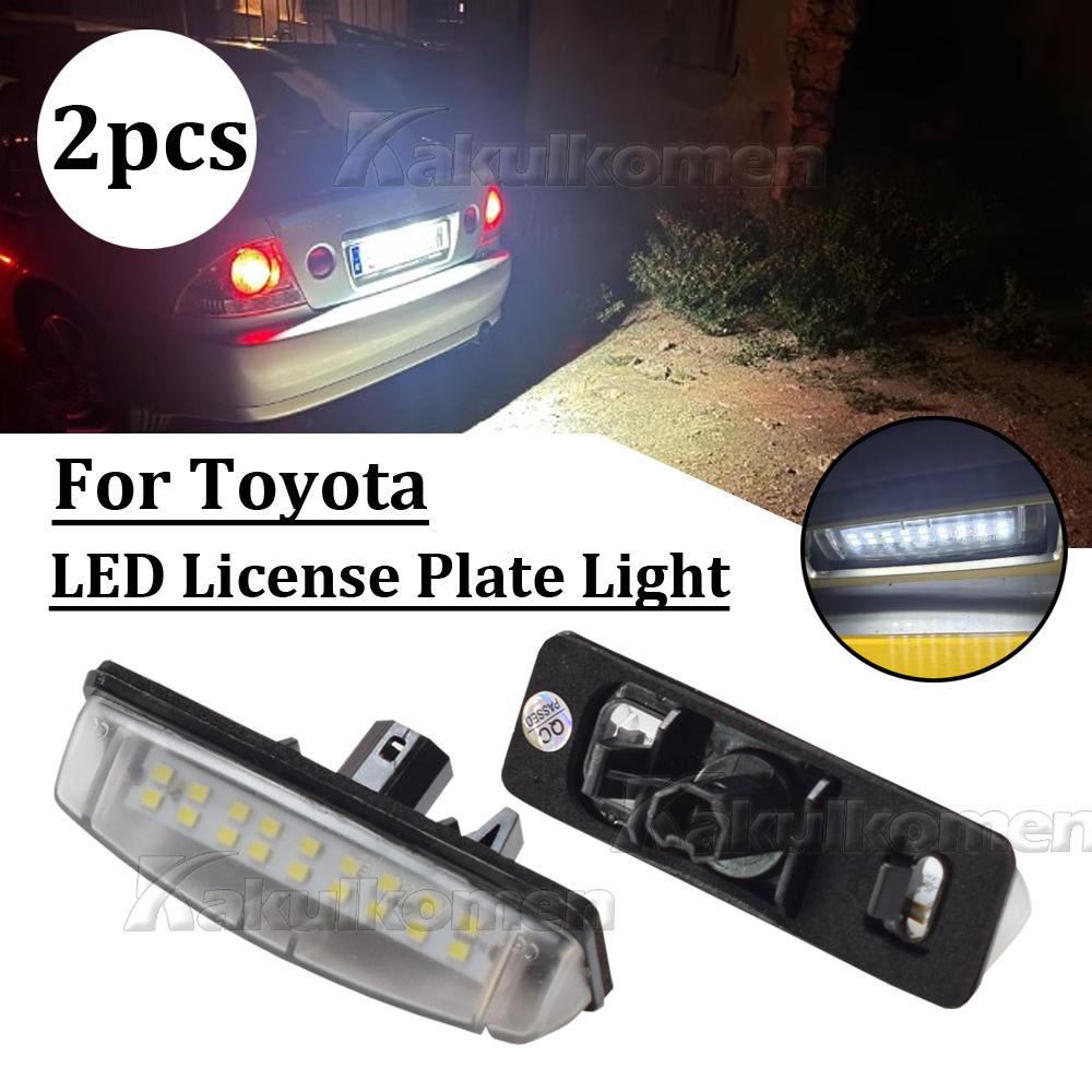 2Pcs For Toyota Camry Aurion Avensis Verso Echo Prius Mitsubishi Colt plus Grandis White LED Number License Plate Light License Plate Lights 2