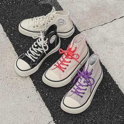 Летние женские высокие кеды Mango Head Canvas 2023 года, квадратный носок, толстая подошва, универсальные для студентов