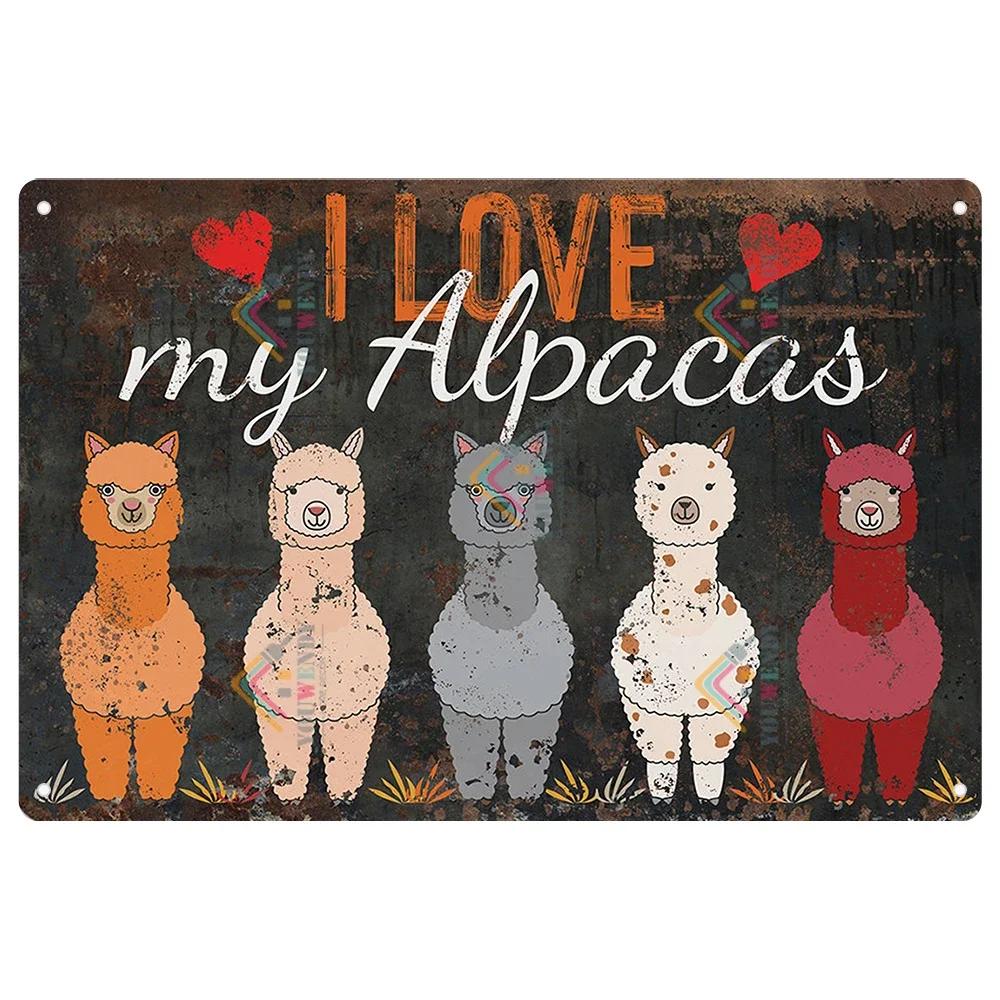 Retro Tin Sign I Love My Ladies Vintage Metal Sign, Funny Chicken Farm Decor, Farmhouse Sign, Country Decor, 7.9x11.8 Inch