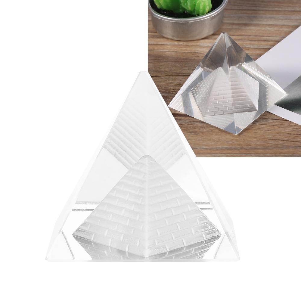 Crystal Crystal Pyramid Figurine 1.57 Inch Height Pyramid Ornament Home Decoration