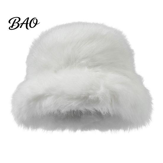 Warm Hat for Hiking Faux Fur Bucket Women, Fuzzy Fisherman Cap, Versatile Solid Color Soft Fluffy Plush Winter Cold Weather Ear Protection Cozy