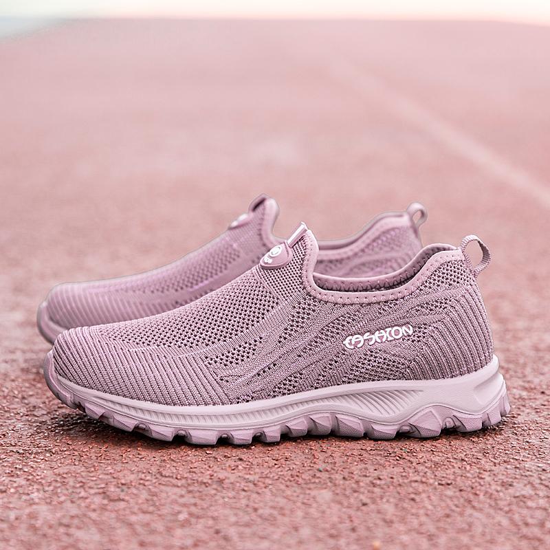 Pink Large Women's Summer Shoes Casual Sports Men's Breathable Walking Loafers Mesh Sneakers Non-Slip Comfortable Driving Shoes