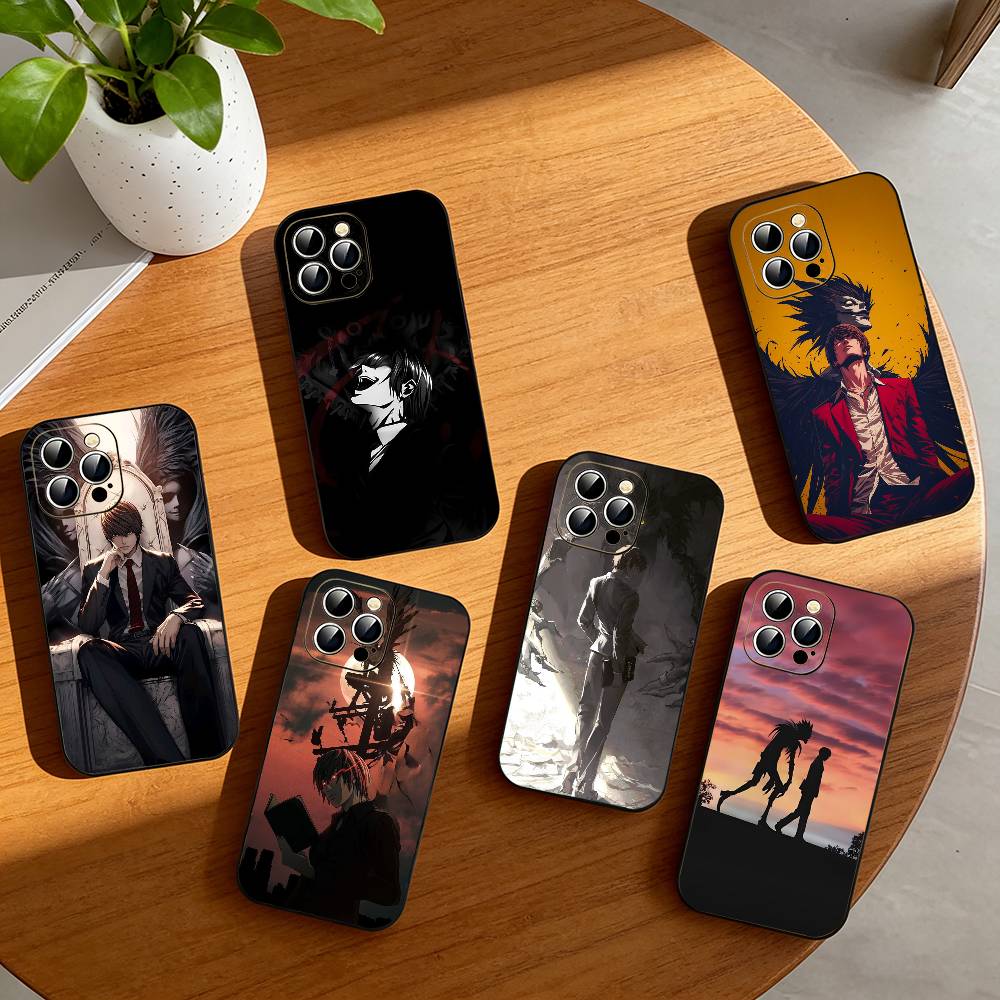 Тетрадь Смерти Кира Ягами Темное Аниме Чехол Для Телефона Для iPhone 17, 16,15,14,13,12,11 Plus,Pro Max, Другие Мягкий Черный Чехол