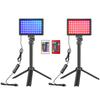 Andoer 2 Pack RGB Fill Light LED Video Lights Dimmable USB Powered with Desktop Tripod Mounting