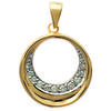 [G7831] - Gold Plated Pendant 'Goddess' White Gold - 20 Mm