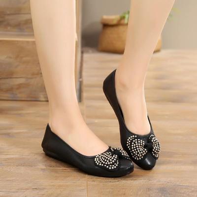 Женские весенне-летние балетки с бантиком на мягкой подошве - стиль старого Пекина