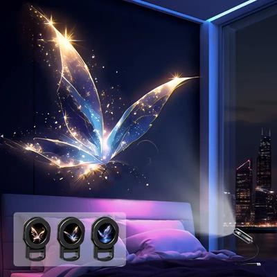 Портативный USB LED Проектор Свет Мечтательный Креативный Проекционный Ночник для Спальни Атмосферный Фоновый Свет для Праздничных Украшений