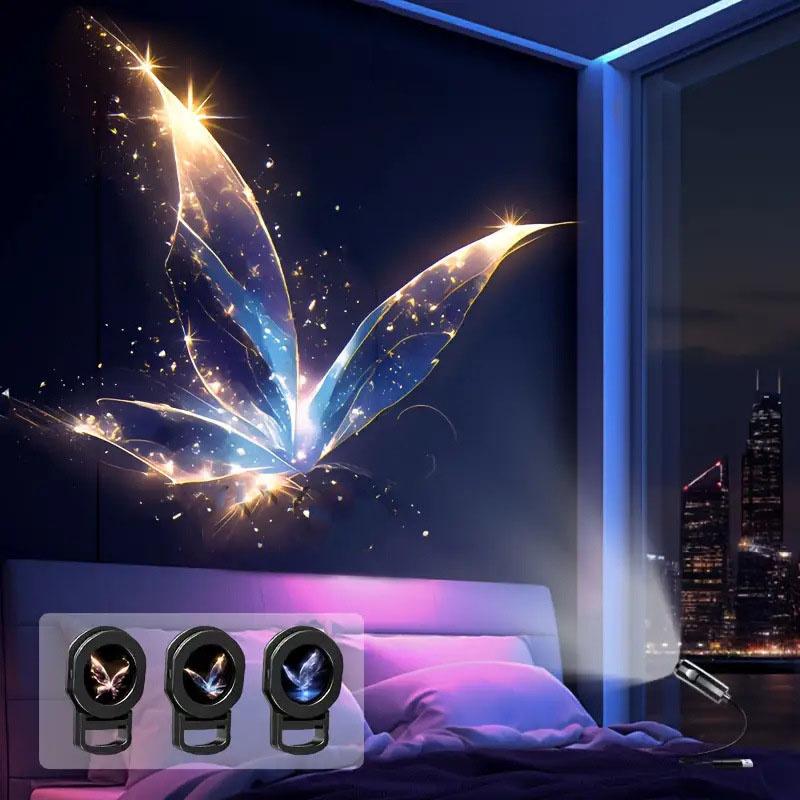 Портативный USB LED Проектор Свет Мечтательный Креативный Проекционный Ночник для Спальни Атмосферный Фоновый Свет для Праздничных Украшений