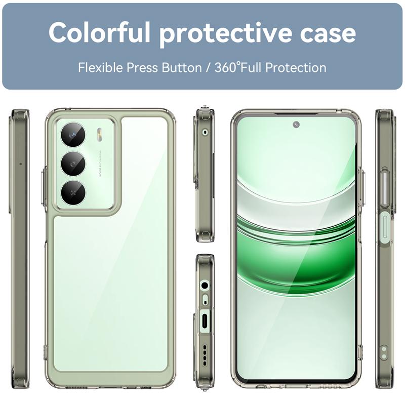 Transparent Phone Case For Realme 14x Case Anti-knock Silicone Colorful Clear Back Cover Realme 14x Case For Realme 14x Global