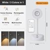 LED Motion Sensor Night Light Wireless USB Rechargeable with Remote Magnetic Wall Mount Indoor Lighting for Bedroom Hallway
