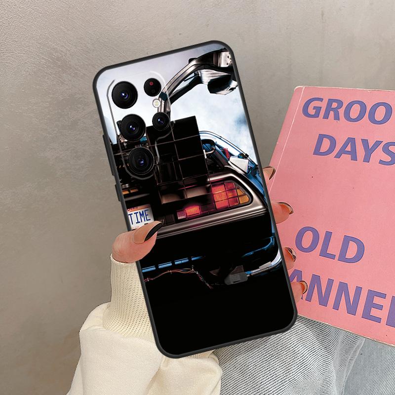 Back to the Future DeLorean Case For Samsung Galaxy S21 S22 S23 S24 S25 Ultra S9 S10 S25 Plus S20 FE S24 FE Cover Coque