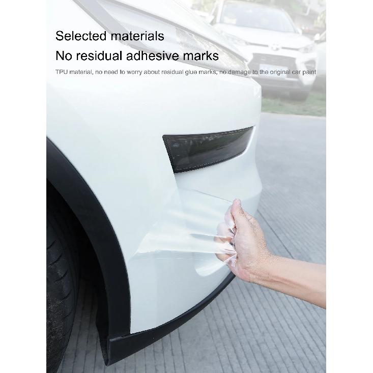 For Tesla Model Y Juniper Front Bumper Sides Corner TPU Protector Film New Model Y 2025 Anti-Scratch Film Invisible Car Clothing