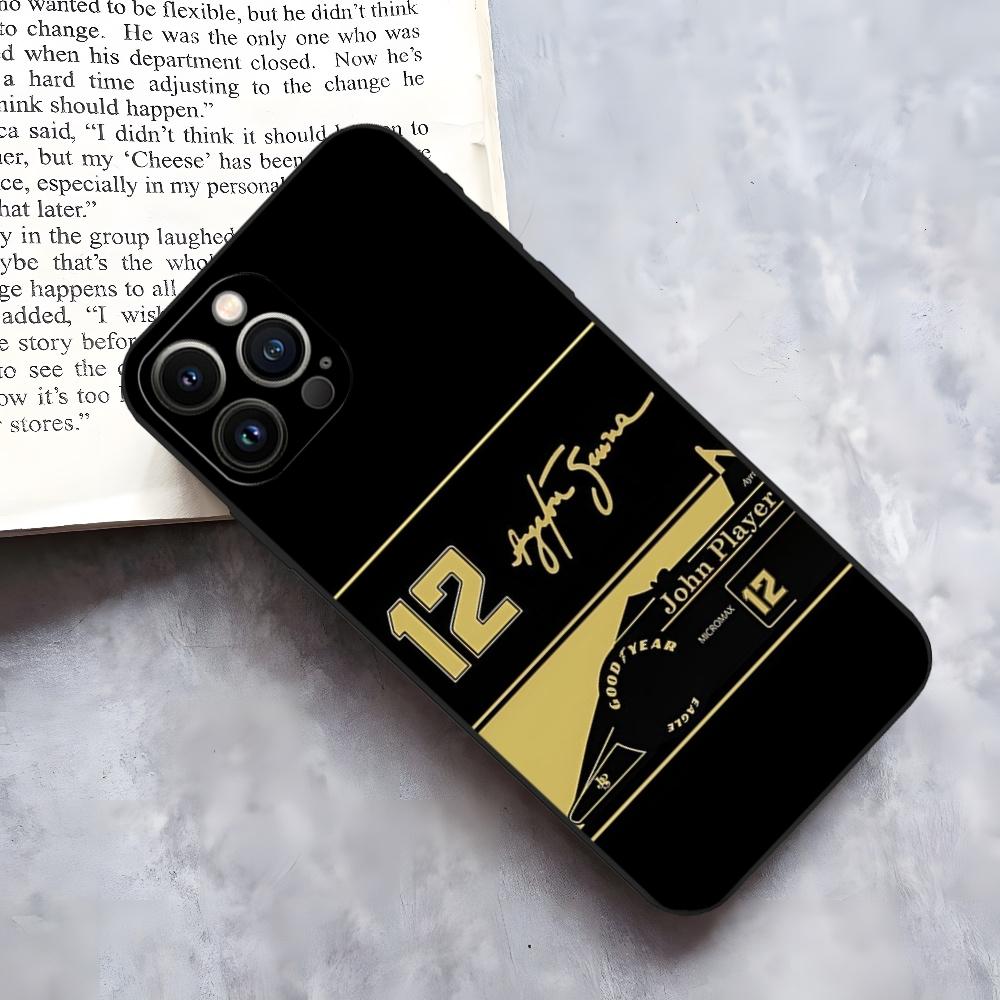 Чехол для телефона Ayrton Senna F1 для iphone 15 14 Pro 13 Mini 11 12 Max Xr X Xs 8 Plus Ударопрочная задняя крышка