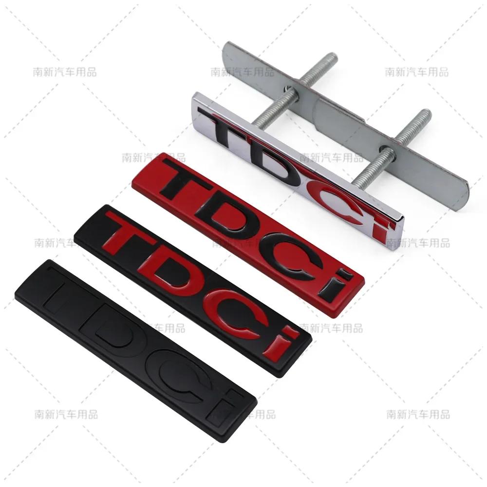 pbhsg2 3D Metal TDCI Letters Car Front Grille Hood Emblem Badge Decals For Ford Kuga Explorer Transit Accessories