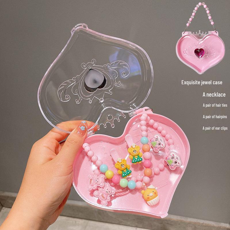 Детский милый мультяшный браслет-цепочка с подвесками-фруктами и Счастливым Драконом - Подарочная коробка на День Рождения