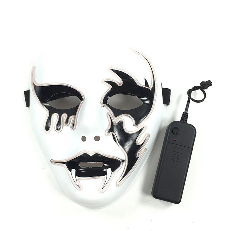 Halloween Killer Cosplay Mask Ghosts Dance Scary Costumes Dexoration Glow Up Creepy Mask Thriller LED Mask Devil Mask For Men
