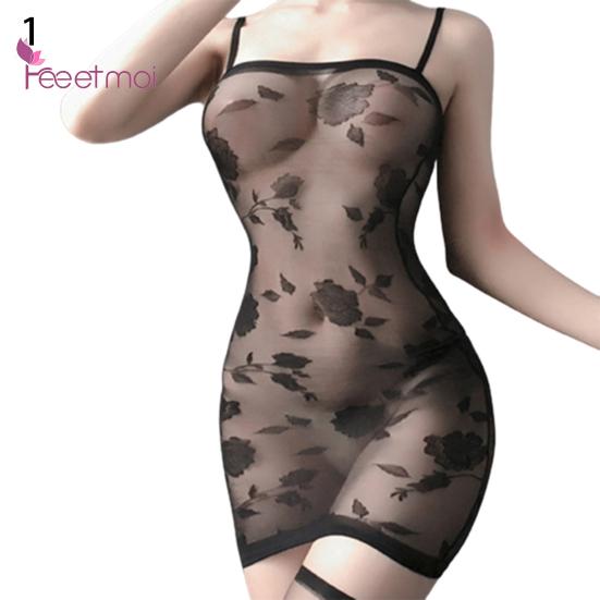 Эротическое платье, сексуальное кружевное платье для сна, женская сексуальная одежда, черные кружевные перспективные костюмы, прозрачный комплект Babydoll