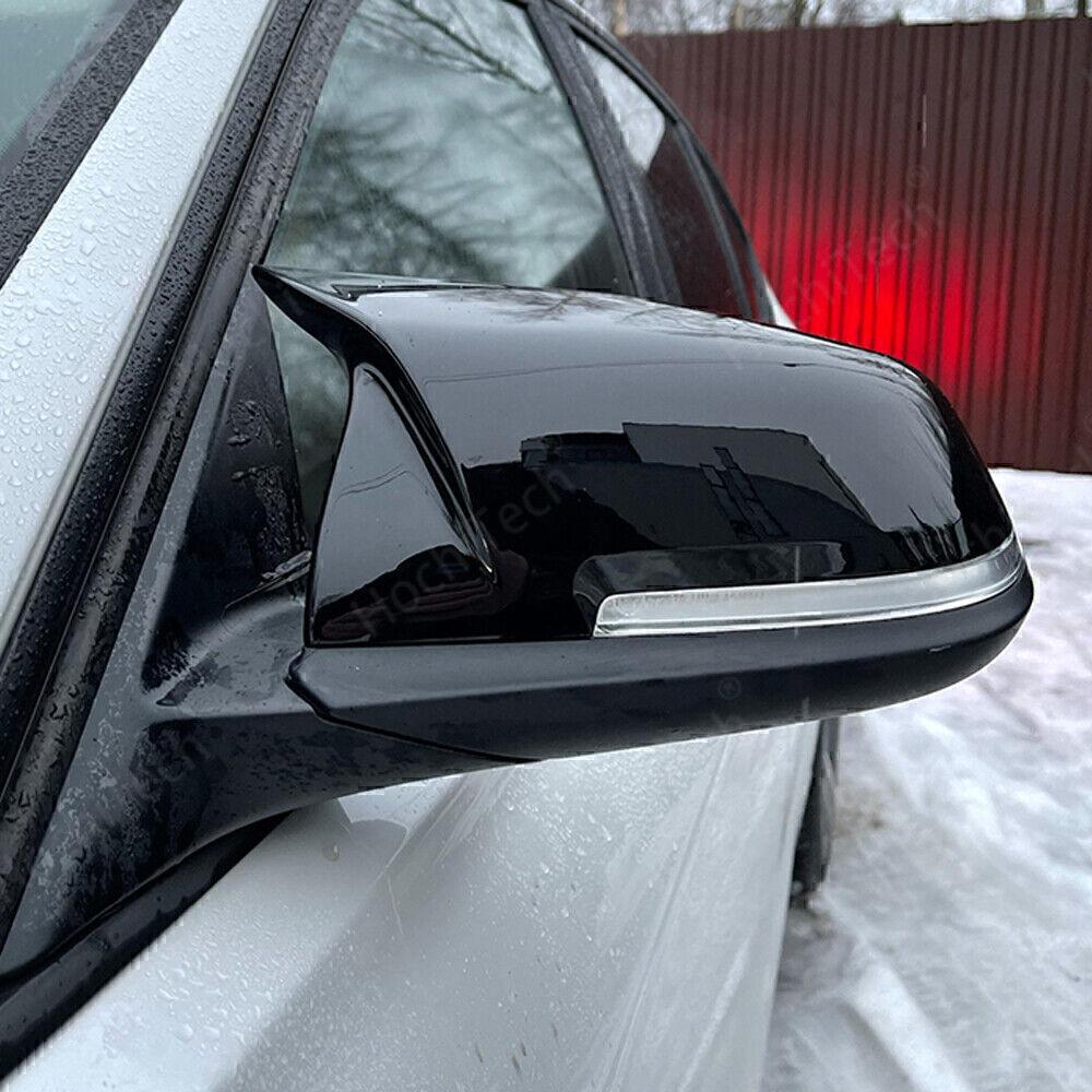 Gloss Black Rear Wing Mirror Cover Cap For BMW F20 F21 F22 F30 F32 F36 X1 F87 M3 nlxk36
