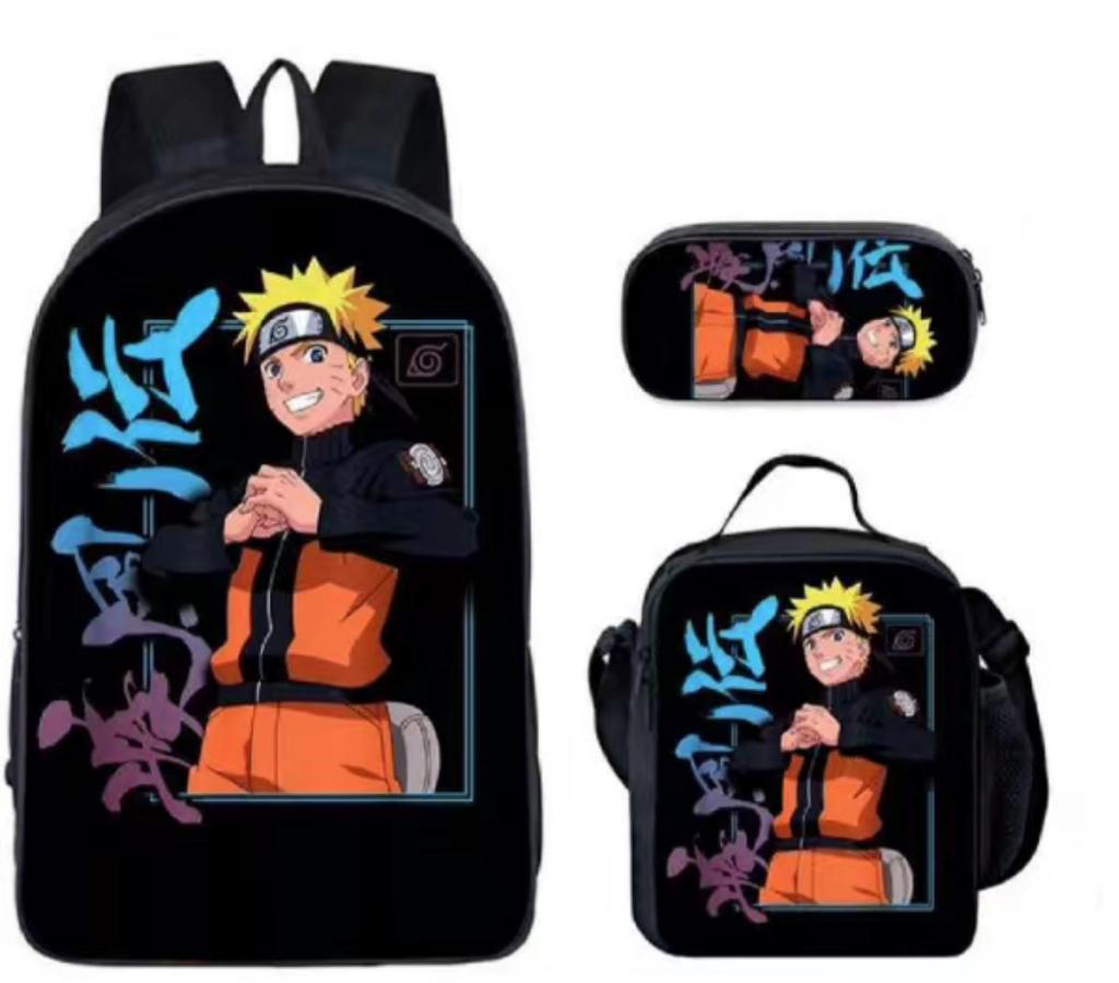 Naruto Naruto Surrounding Primary School Bag Cartoon Animation Backpack Satchel Pencil Case