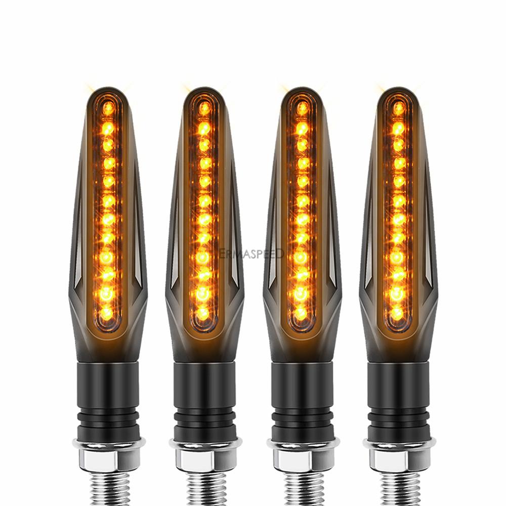 4 шт., поворотники для мотоцикла, индикатор поворота, Янтарный светодиод, универсальная лампа 12 В для мотоциклов, аксессуары для мотоциклов, черный, синий, синий