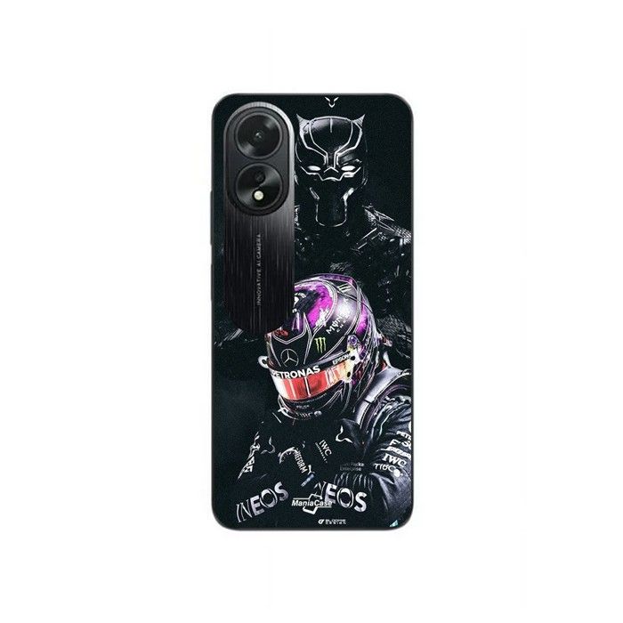 Coque pour Oppo A58 Lewis Hamilton Black Panther