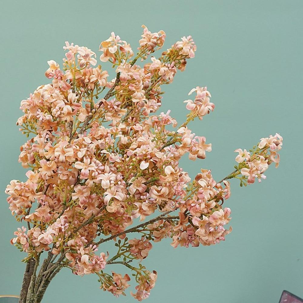 Plastic Artificial Thyme Flower Luxury Fake Flower Thyme Flower Branch  Holiday Party Wedding