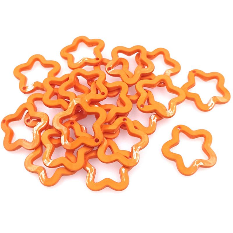 Подвески DIY ювелирный материал для ожерелья, изготовления сережек ярких цветов, подвеска с пентаграммой 30 мм, 10 шт., модный акрил