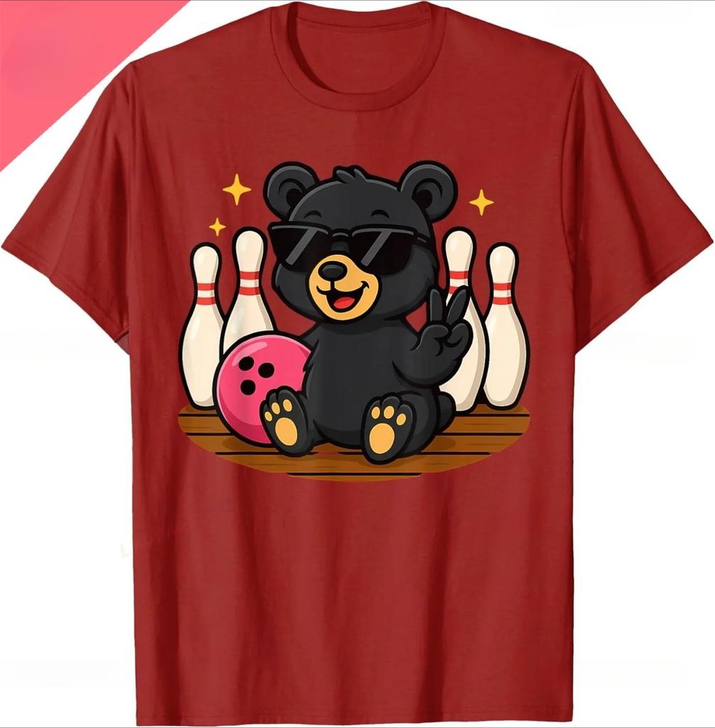 Funny Cat Bowling Shirt with Sunglasses Couple Style YK Summer Streetwear Top Women Clothing Fashion Summer Streetwear YK