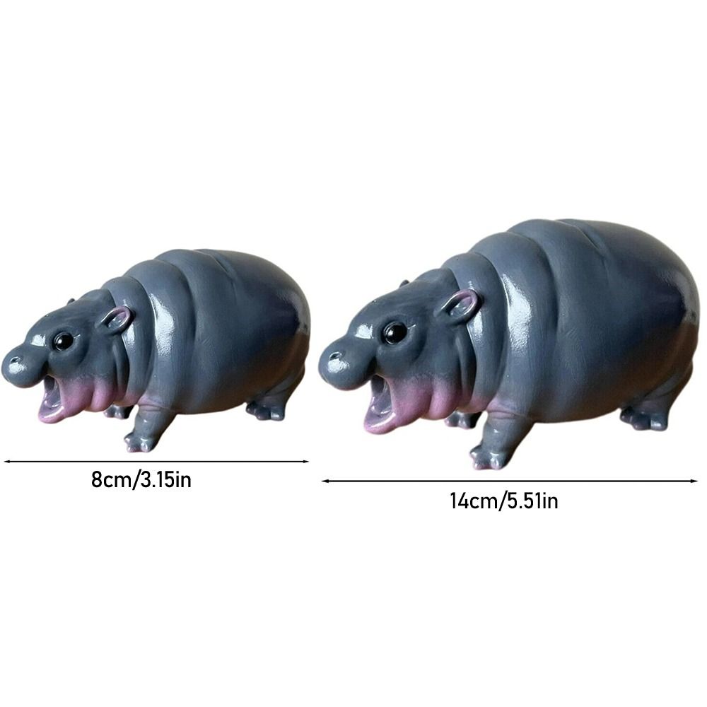 Прыгающая свинья-гиппопотам, полимерная фигурка, карликовая полимерная статуэтка, подарки, украшения-гиппопотамы на Рождество