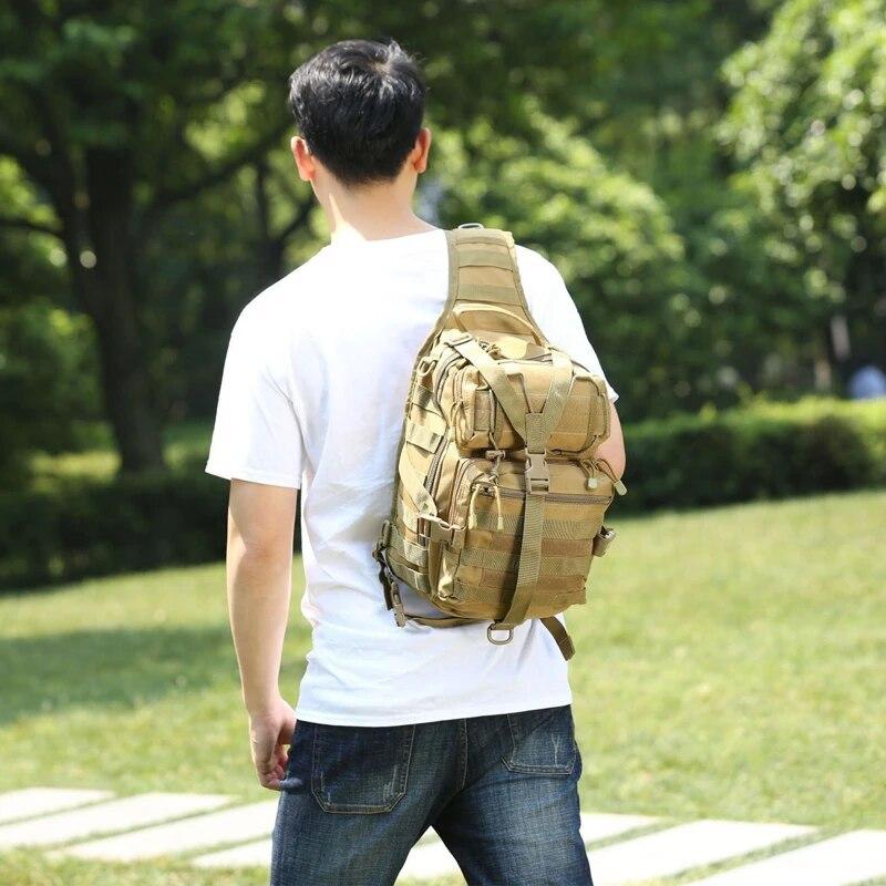 Водонепроницаемая сумка-мешок Rilibegan Chest Bag из Оксфорда с одним плечом, тактические нагрудные сумки, сумки через плечо большой емкости, камуфляжная нагрудная сумка