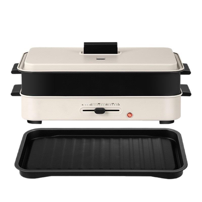 Multi-Function Electric Grill & Hot Pot Combo for Indoor BBQ and Baking