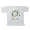 Vintage Single Stitch T-shirt 90s Flowers Graphic Print White Mens