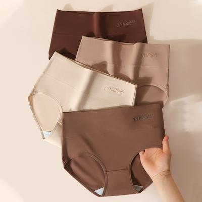 4 шт., утягивающие хлопковые трусики с высокой талией, женские трусики больших размеров, дышащие трусики, утягивающие женские трусы