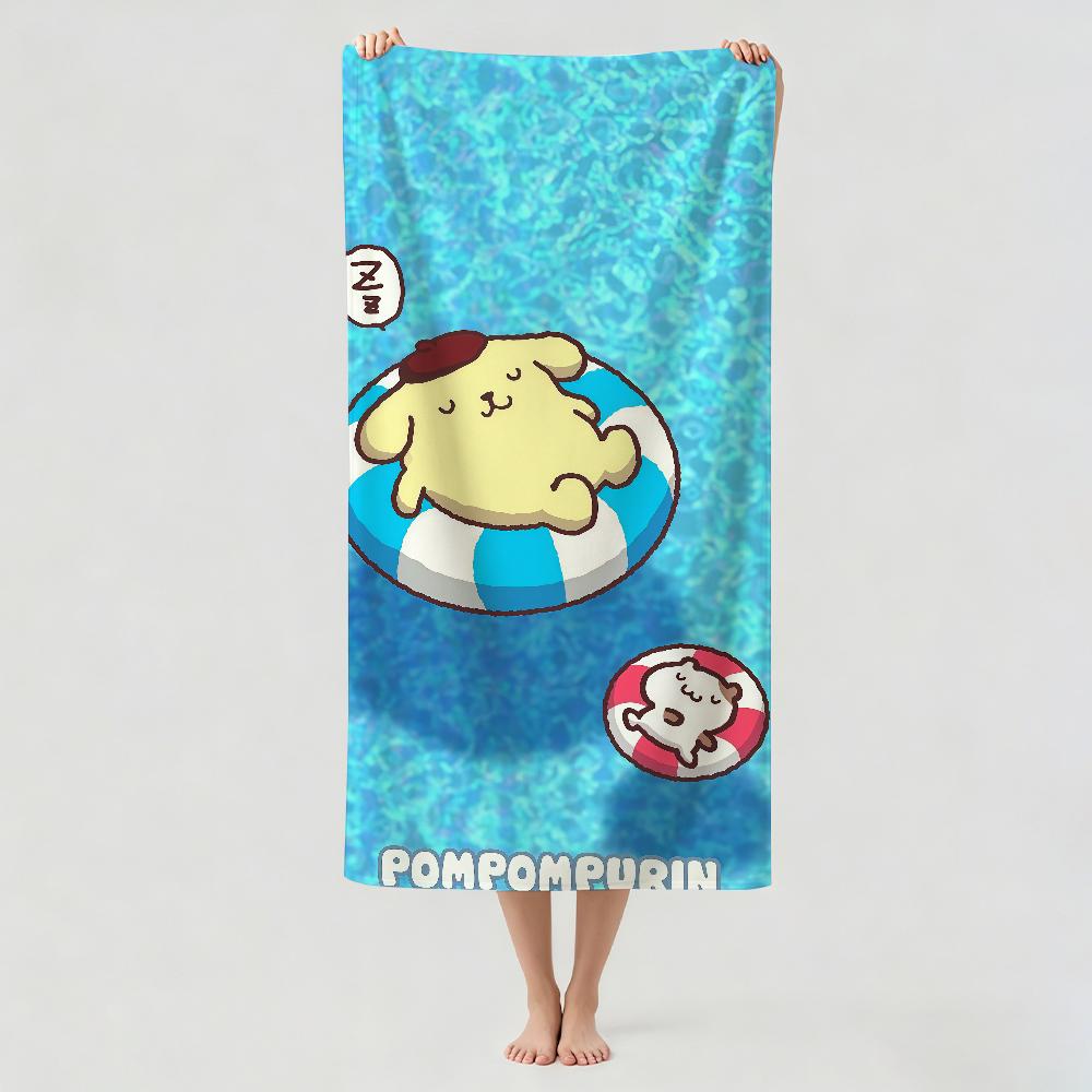 Мультяшное милое полотенце P-Pomponpurin для сушки после ванны, подходит для плавания, кемпинга, йоги, пляжа