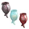 Small Fern Planter Fish Shape Wall Mounted Hanging Flower Pot European Style Decorative for Balcony Outdoor Patio Garden Wall-mounted Plant