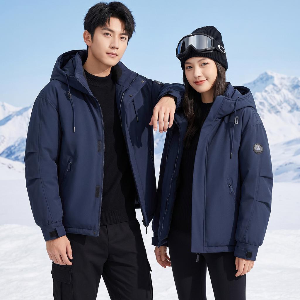Couple Mountaineering Charge Outdoor Leisure Three-proof Couple Simple Fashion Youth Tooling Parker Warm Jacket