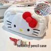 Плюшевая пенал Hello Kitty - Милый японский стиль Мультяшные канцелярские принадлежности и сумка для макияжа