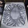 (No Pillowcases )Luxury Emulation Silk Fitted Sheet Bed Mattress Protector Cover Elastic Sheets Bed  Mattress Cover Linen