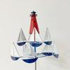 Art Wind Sculpture, Sailboat Windmills, Metal Nautical Art Garden Windmills Sailboat Wind Spinners Decor For Outdoor Backyard Garden Lawn