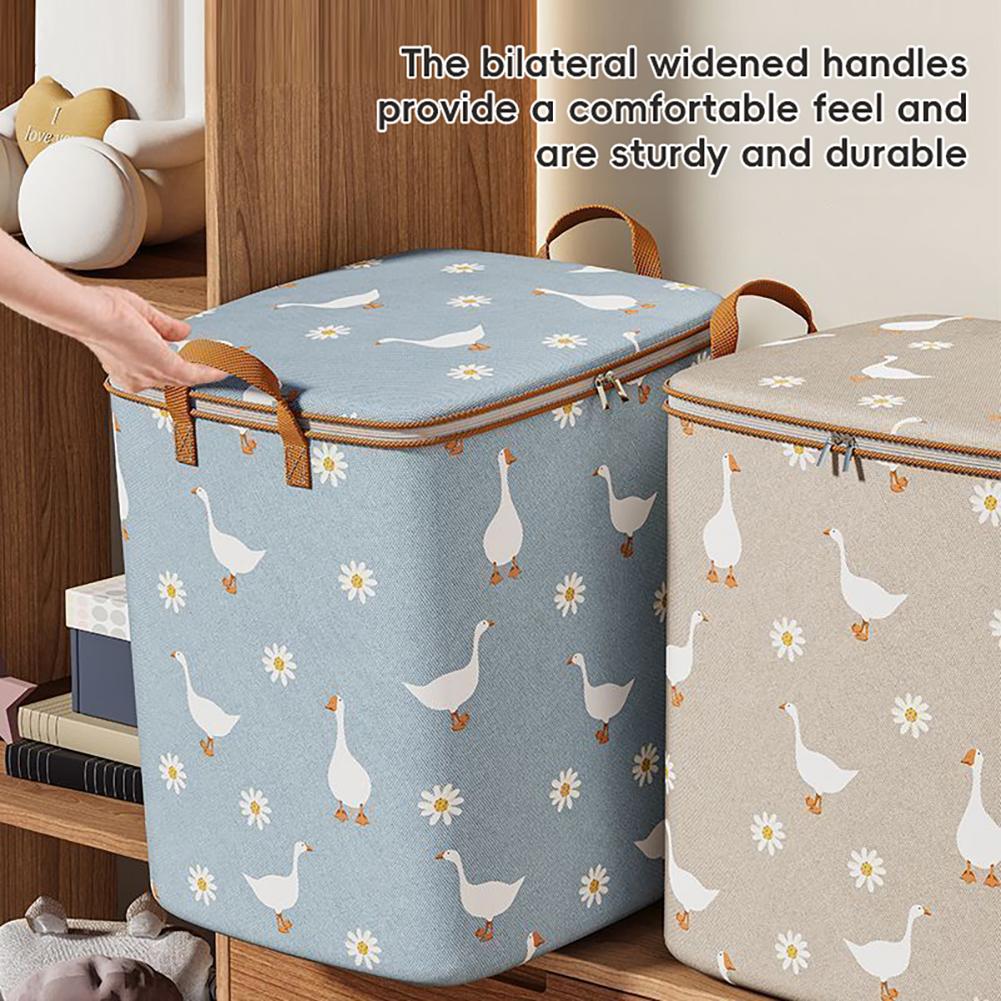 Складная сумка для хранения одежды большой вместимости, портативный органайзер для спальни, складная пылезащитная сумка на молнии для одеял для сезонного хранения при переезде