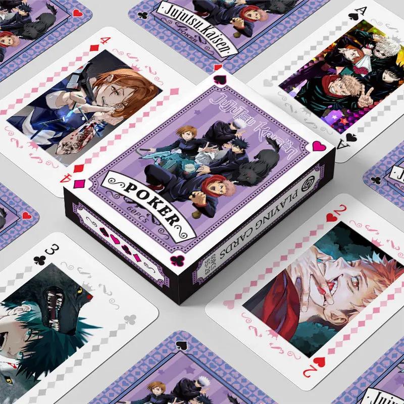 Аниме SPY X FAMILY Haikyuu, карты для настольных игр для косплея, дзюдзюцу кайсен, покерные карты в твердом переплете