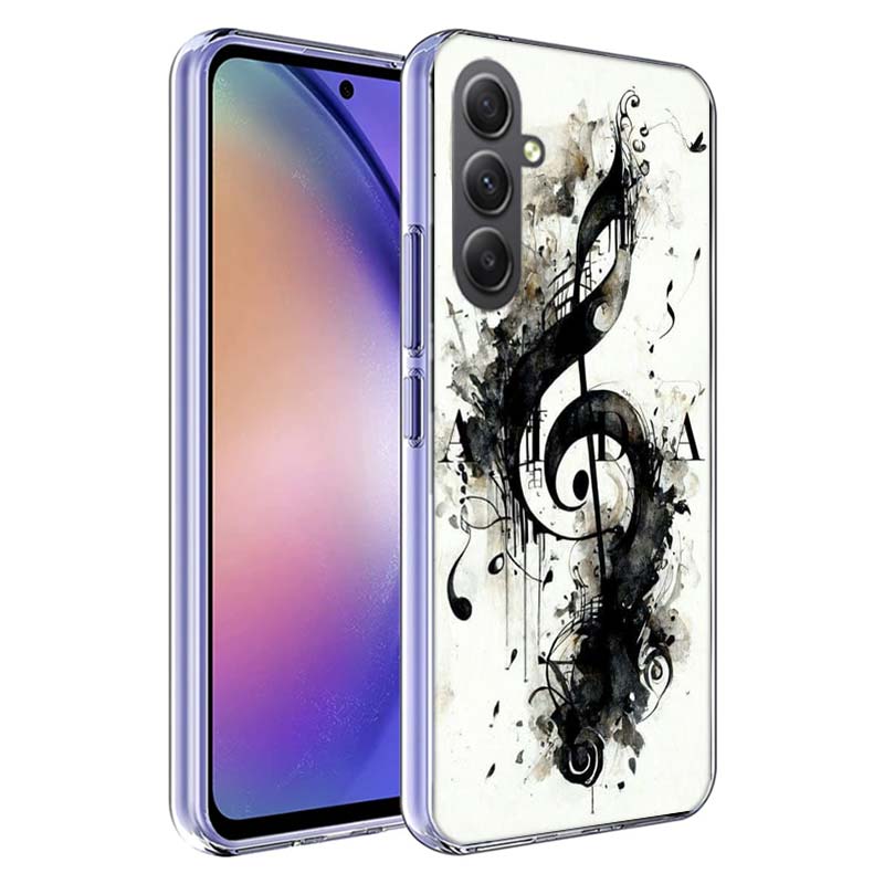Музыкальный чехол для телефона с клавишами пианино Для Samsung A70 A50S A40 A30 A20E A16 A26 A36 A56 A17 Galaxy Note 20 10 9 8 A71 A51 A41 A31 A21S A