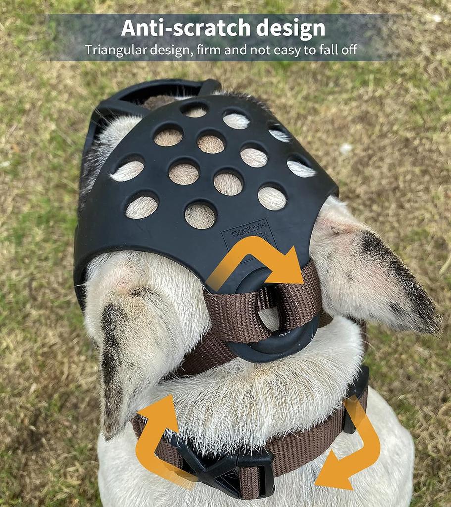 Намордник-корзина для собачьего намордника для кусания, жевания и сбора мусора, гуманная крышка для рта в клетке, идеально подходящая для ухода и дрессировки