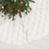 Christmas Tree Skirts Round Plush Xmas Trees Base Cover Carpet Mat Ornaments for Home New Year Party Decoration