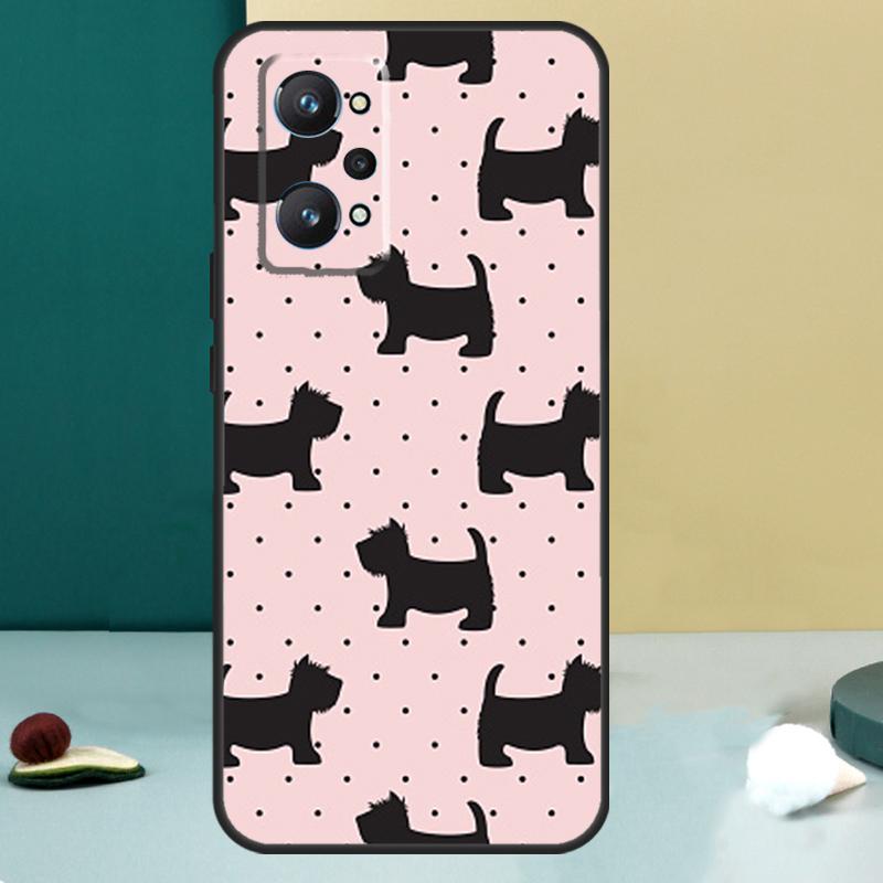 Узор с шотландским терьером Для Realme GT 6T 5 6 GT 7 Pro C67 C75 C61 C55 C53 C51 C21Y C25S 10 11 12 13 14 Pro Plus Чехол