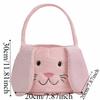 Bunny Easter Basket Long Ear Easter Bucket Candy Gift Bag Plush Basket  Kids Gift
