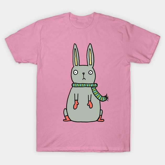 Футболка женская грустный снежный кролик Harajuku принт Kawaii футболка летняя короткий рукав женская футболка топ футболка