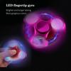 Rotating Finger Spinner Light Effect Changing Patterns LED Electroplate Finger Fidget Hand Spinner for Home