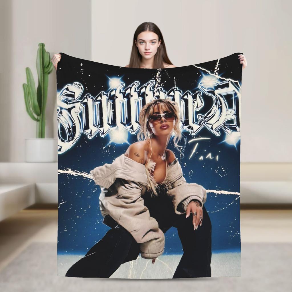 TINI STOESSEL Futtura Tour Blanket Super Soft Print Plush Bedding Throws For Home Decor Camping Flannel Bedspread Bed Cover