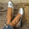 Fashion Large Size Casual Flat Bean Shoes 2025 New Round Toe Shoes for Women Soft Sole Outside To Wear Shallow Mouth Single Shoes Women